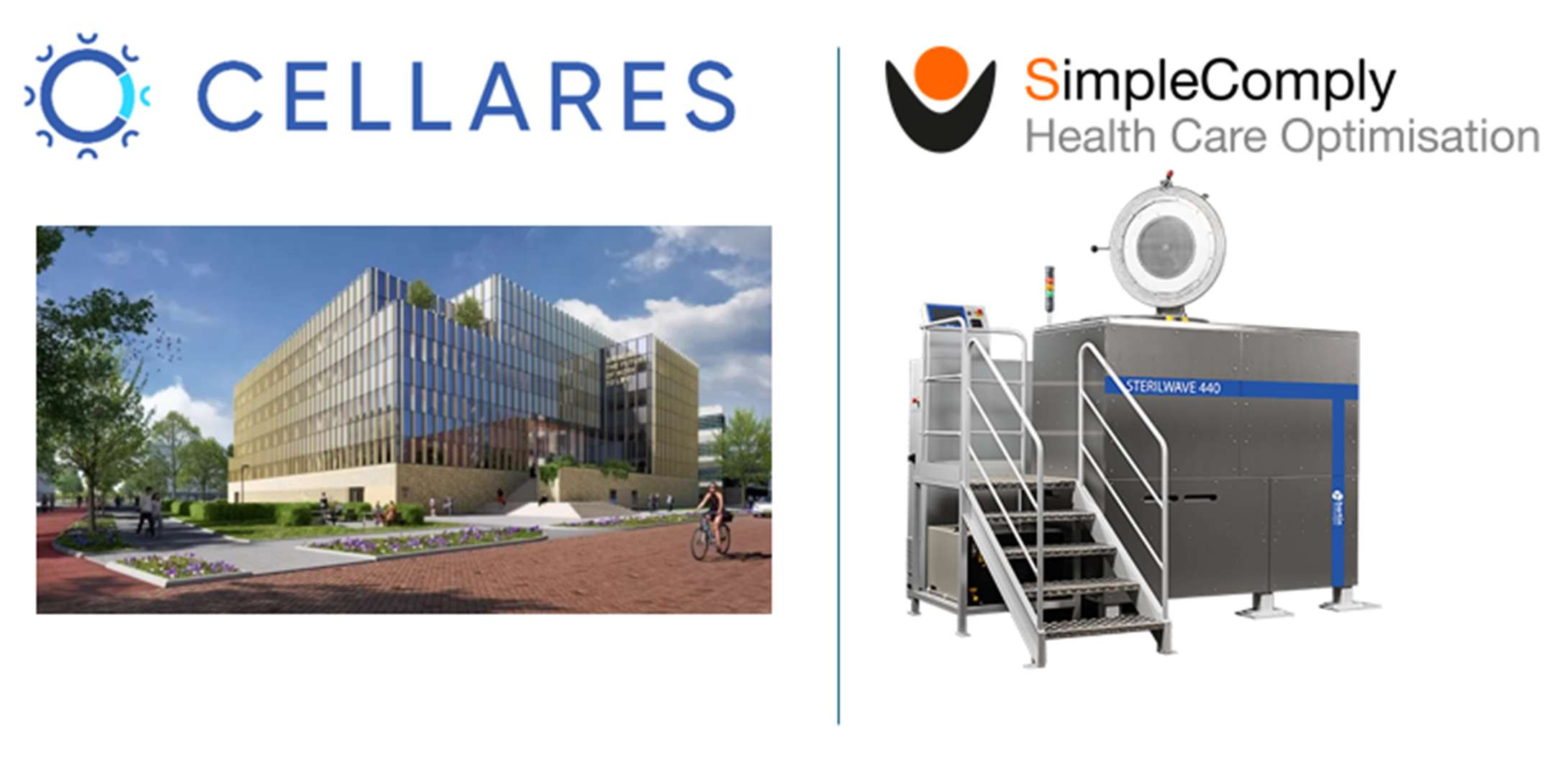 Cellares-locatie in Leiden en twee Sterilwave SW440-systemen